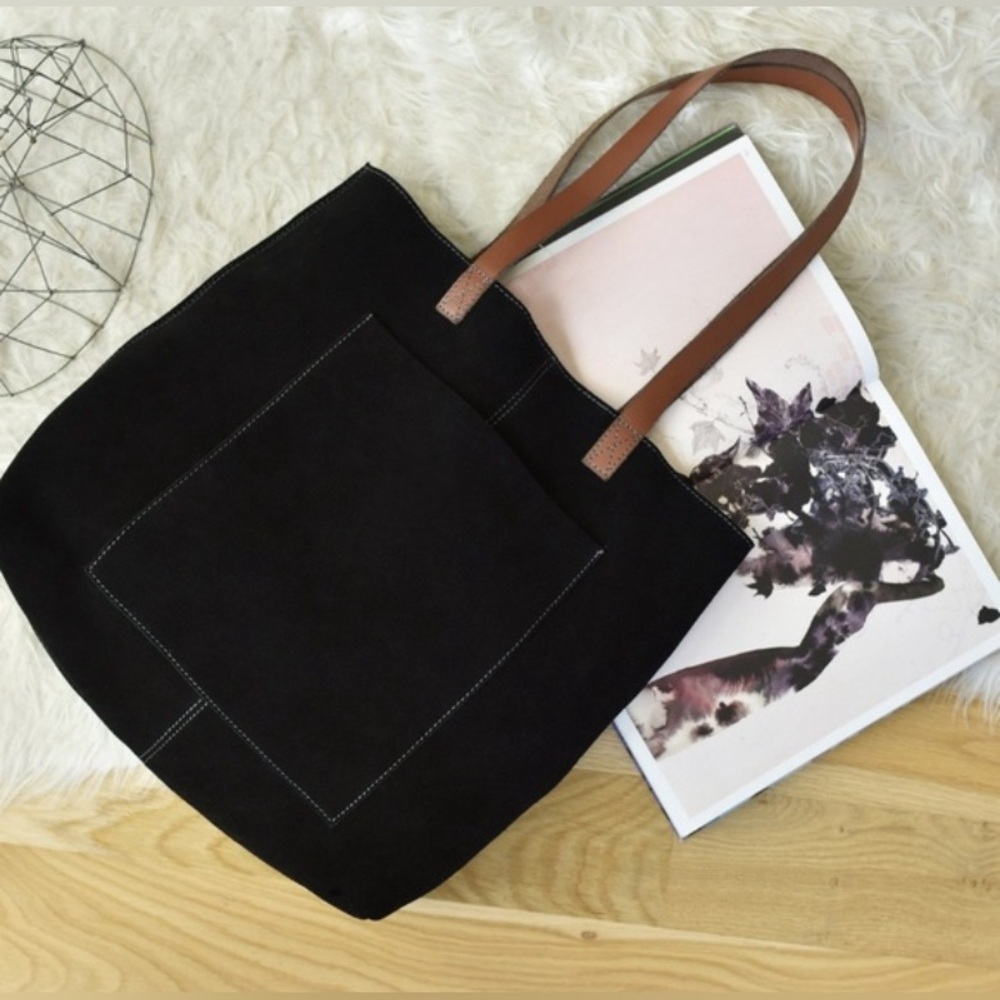 Kiko Leather PCH Tote Suede | Black